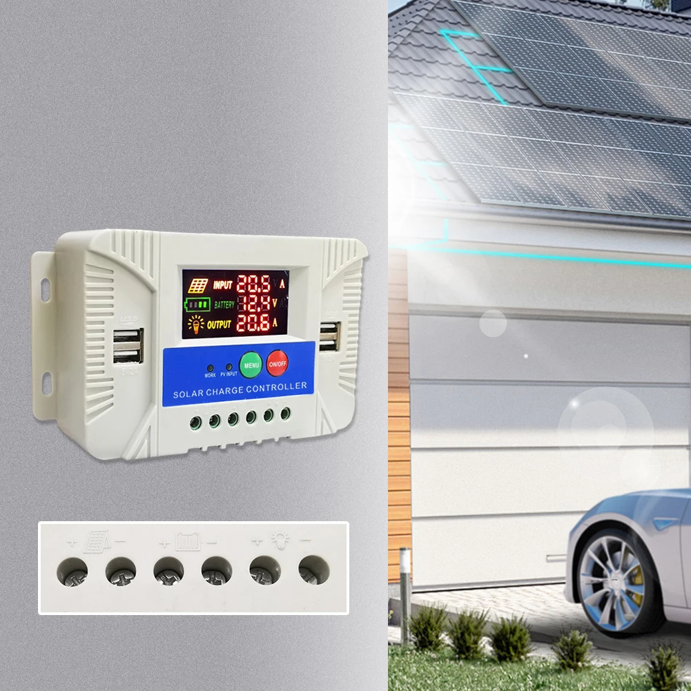 12 فولت 24 فولت الشمسية جهاز التحكم في الشحن لوحة طاقة شمسية تحكم بطارية ليثيوم جهاز التحكم في الشحن لبطارية ليثيوم الرصاص الحمضية #3