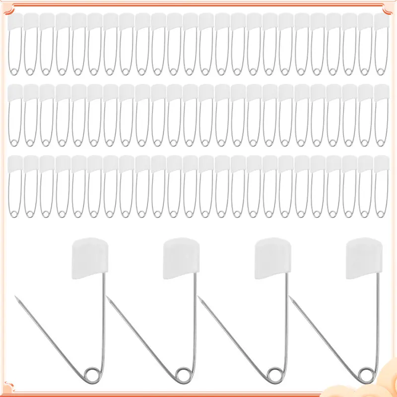 

100pcs – Unique Rounded Edge Design Strong Grip Durable Material Large Multi-Purpose Blanket Clips Fastening Skirt Safety Pins