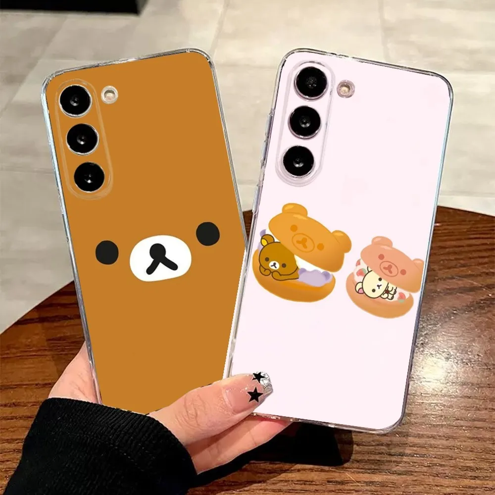 Cute R-Rilakkuma bear  Phone Case For Samsung A13,70,52,51,40,31,50,20,21S,12,10,Note20 Ultra,4G,Ultra,Soft Transparent Case