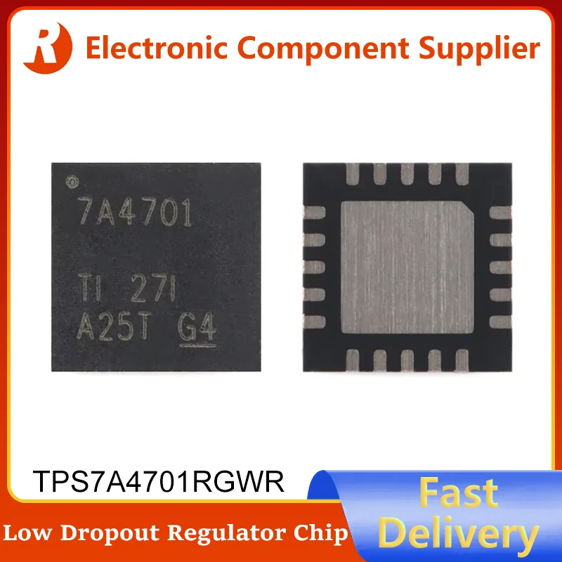 5Pcs TPS7A4701 TPS7A4701RGWR TPS7A47 VQFN-20 Brand New Original 36V 1A Low Dropout Regulator (LDO) Chip IC in Stock Fast Deliver