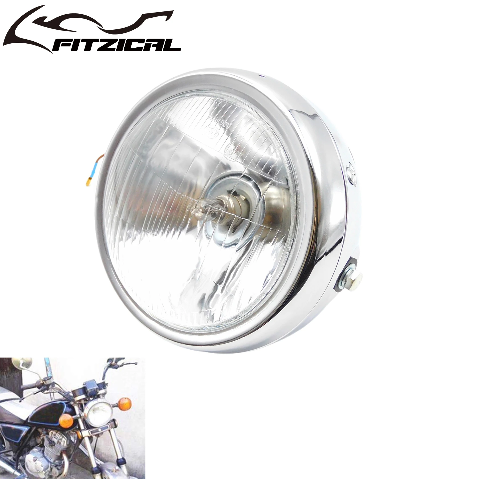 Retro Motorcycle Universal 5.75 ''Ronde 12V Koplamp Voor Harley Sportster Touring Dyna Voor Honda CG125 GN125 Cafe Racer custom