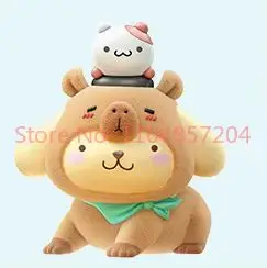 Original sanrio golfinho série bloco de construção montagem garagem kit anime caixa cega brinquedo gues caixa mistério surpresa presentes aniversário