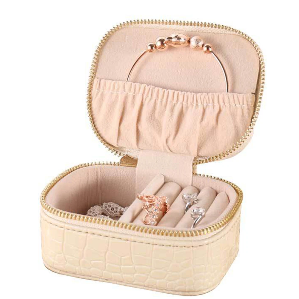 

Travel Jewelry Box Durable PU Material Storage Organizer Watch Case Necklace Women Ideal Present