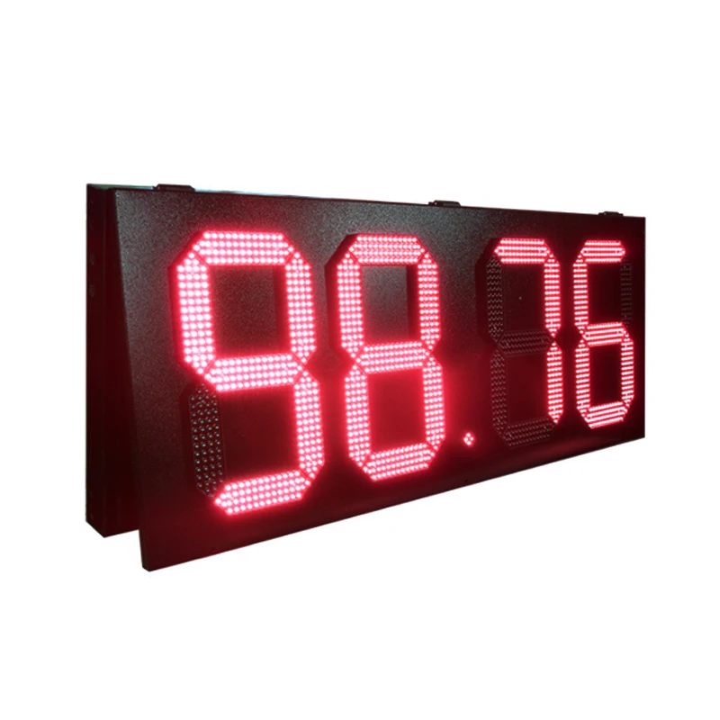 Custom Made ''Inch Led Benzinestationteken Pcb Led Olie Prijs Scherm Rood/Groen/Geel/Wit/Kleur