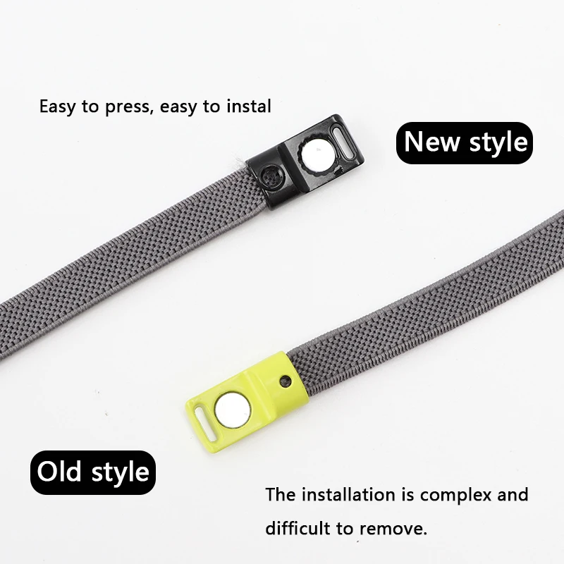 Magnetic Buckle Shoelaces Without Ties Elastic Laces For Sneakers Colorful Metal Locks Flat Shoestring For Kid Adult Sport Shoes