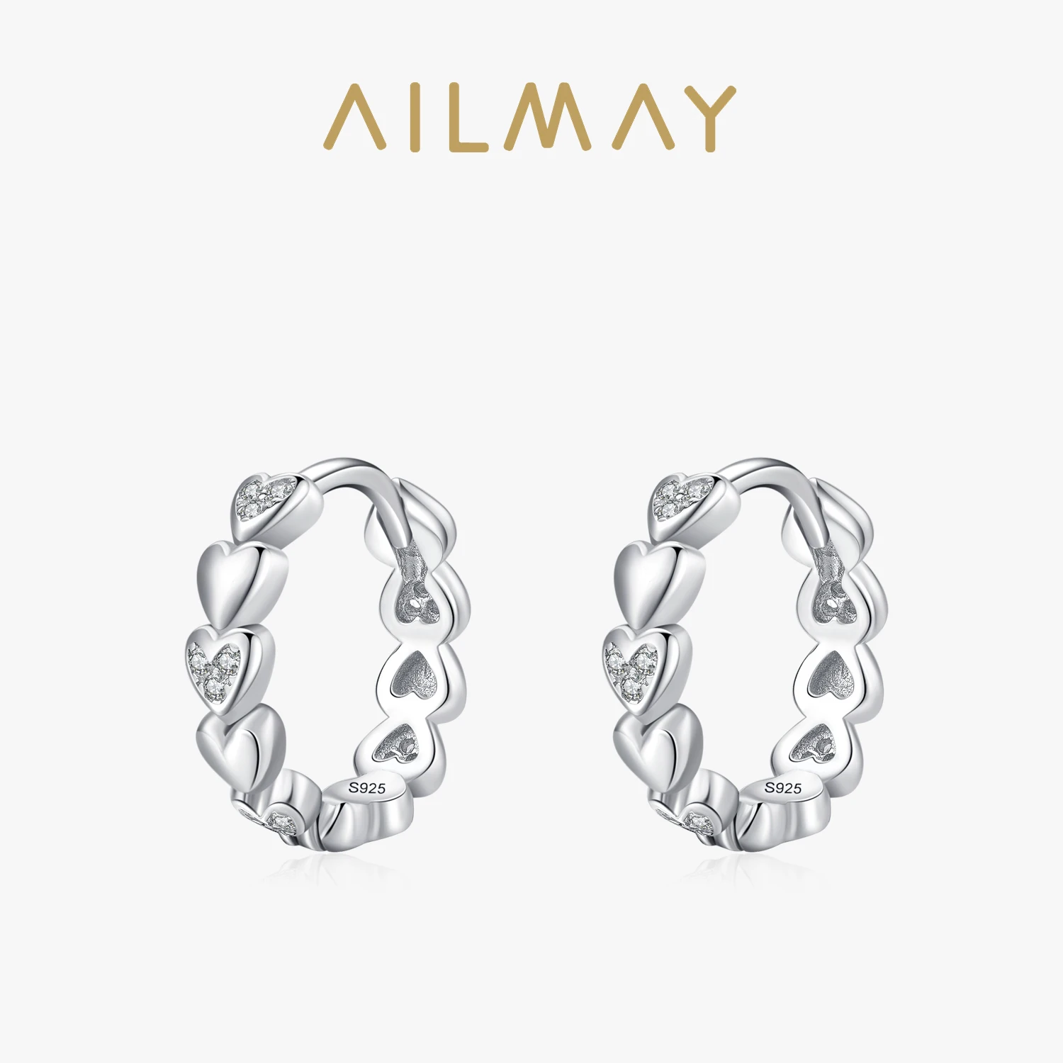 

Женские серьги-кольца из серебра 925 пробы, с кристаллами