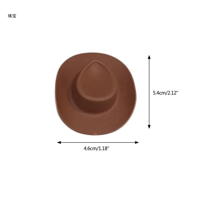 X5QE Mini Cowboy pour poupée chapeau pour poupée Miniature rose Cowgirl chapeau Miniature chapeaux pour