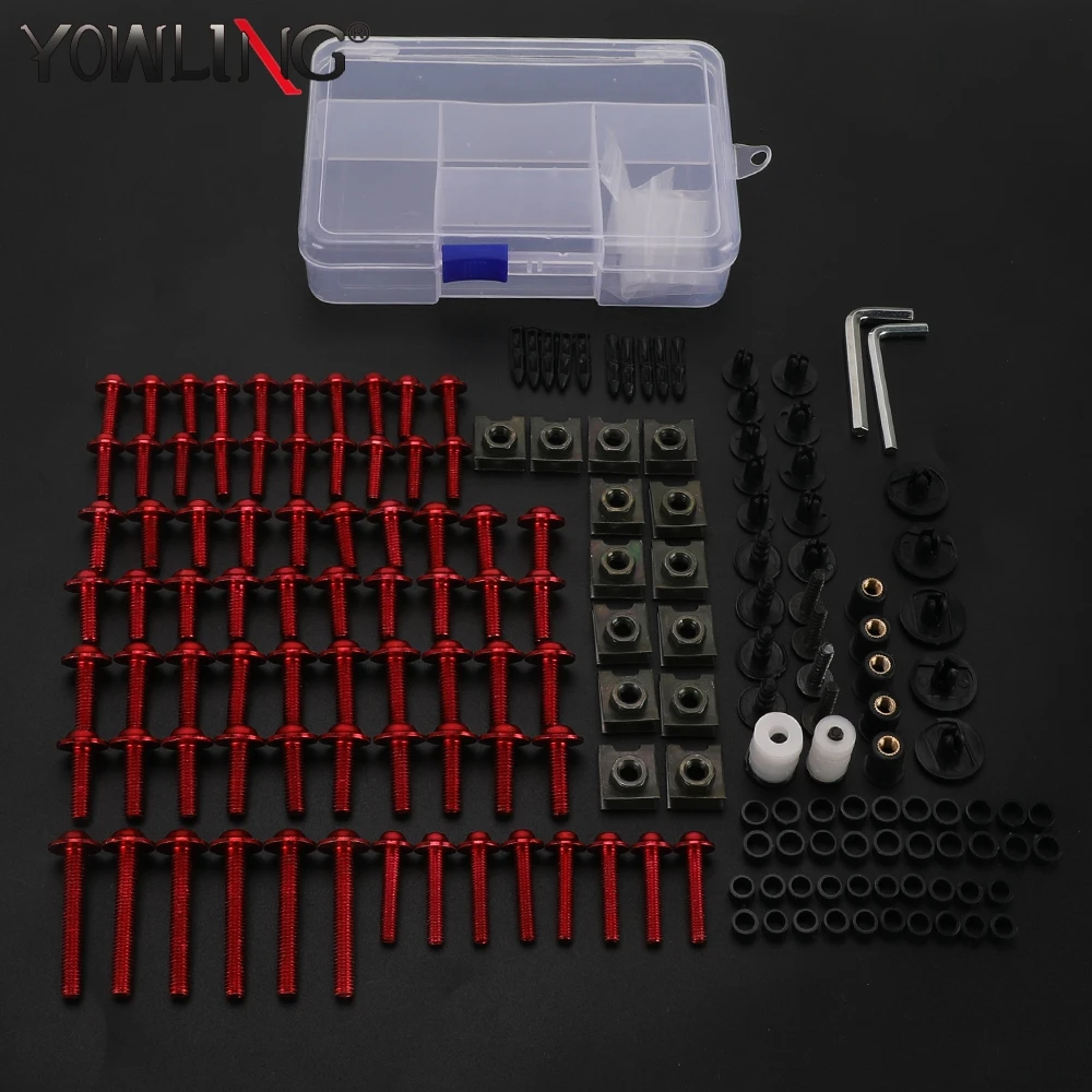 

For Honda CBR600RR CBR900RR CBR929RR CBR1000RR CBR 600RR 900RR 929RR 1000RR 600 Fairing Bolt Windscreen Nuts Clips M5 M6 Screws