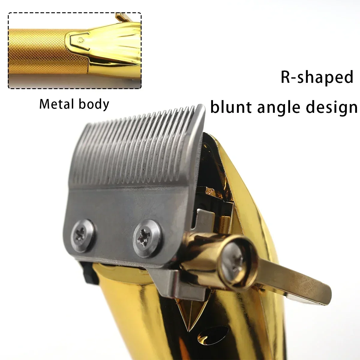 CHAOER C102 Men's Hair Clipper โลหะเต็มรูปแบบจอแสดงผล LED ไร้สายอินเทอร์เฟซ USB ตัดผมมืออาชีพผม Trimmer