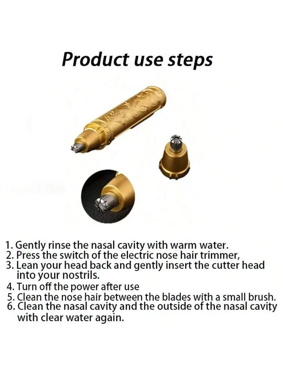 ماكينة تشذيب شعر الأذن والأنف لعام 2026 للرجال ماكينة حلاقة كهربائية دوارة مزدوجة الشفرات بطارية احترافية لإزالة شعر الأنف والأذن (بدون مضرب