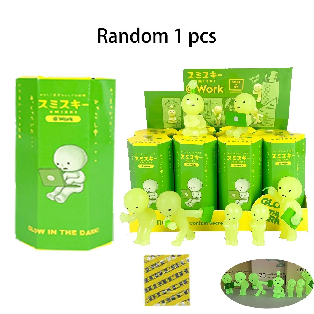 

Luminous Toy Smiski Sonny Angel Hippers Blind Box Anime Figures Luminous Mobile Phone Pendant Car Office Decoration Kids Gift