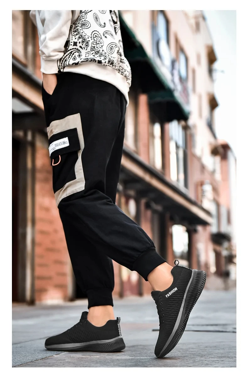 Männer Rennen Gehen Stricken Schuhe Mode Lässig Turnschuhe Atmungsaktive Sport Sportlich Gym Leichte Männer Turnschuhe Casual Schuhe – Detail 14