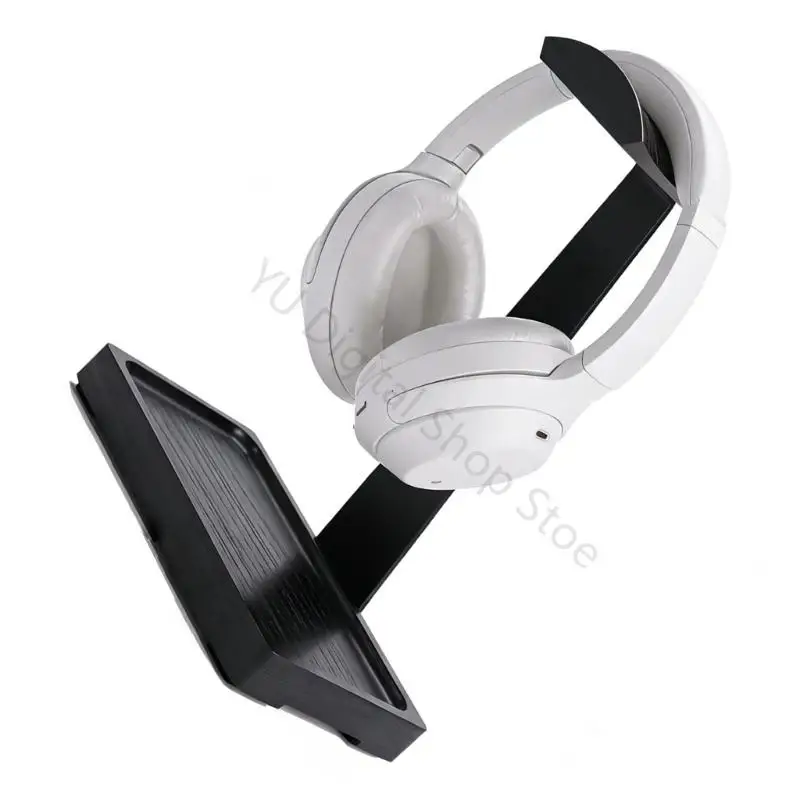 96BA Holzständerhalter für Headset-Display-Regal, Schreibtischaufhänger, Kopfhörerständer – Detail 8