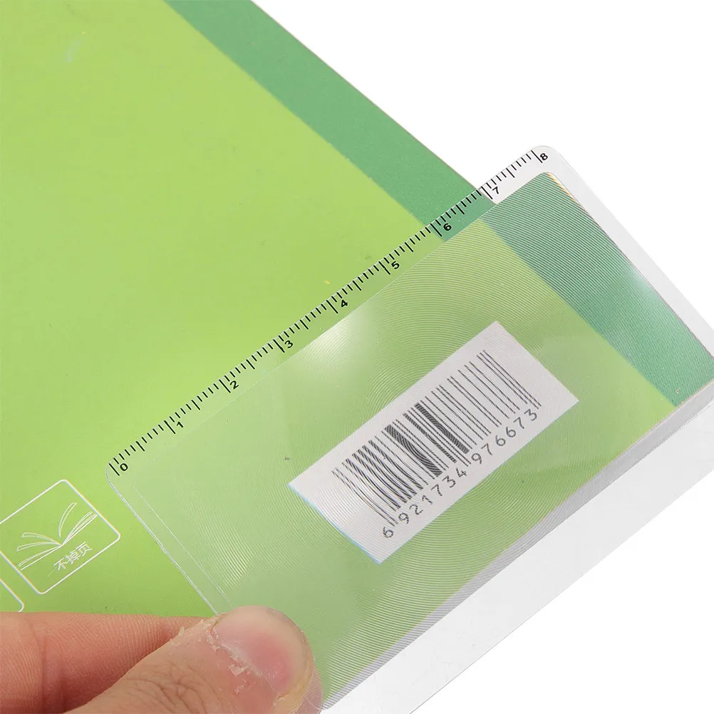 

12Pcs Ultrafine Bookmark Magnifier Elderly Friendly Reading Magnifier Ruler Portable Measuring Tool Newspaper Magazine Card