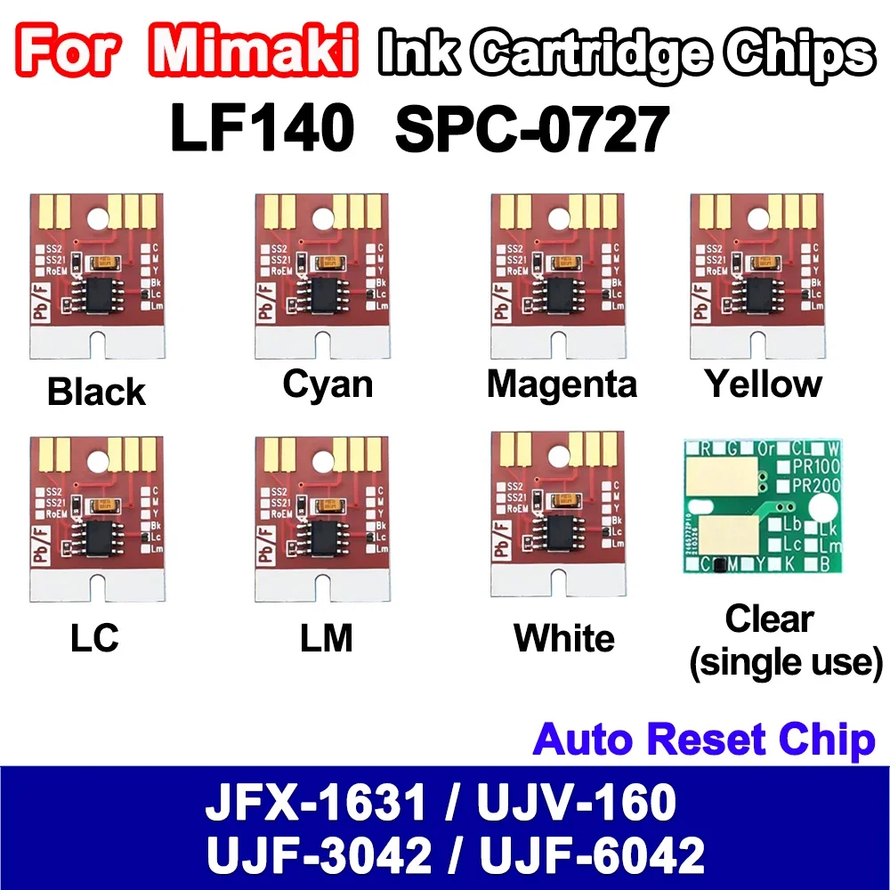 Mimaki LF140 SPC-0717 SPC 0727 Ink Cartridge Auto Reset Chip for Mimaki JFX-1631 UJV160 UJF-3042 UJF-6042 Permanent Chip