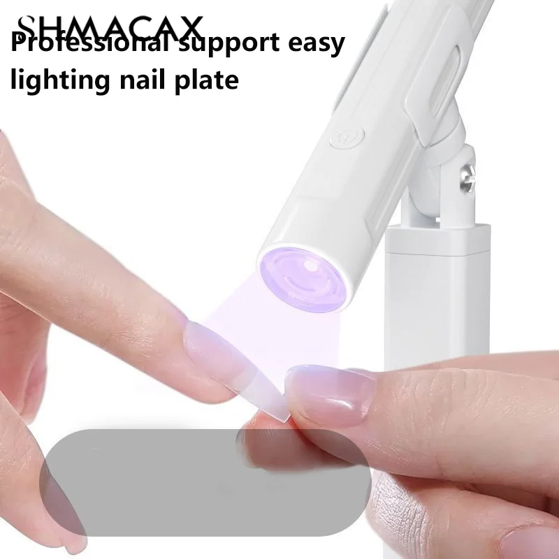 Pink White Nail Art Light Lamp Holder Portable Nail Dryer Machine Phototherapy Lamp Bracket Rotatable UV Light Lamp Holder