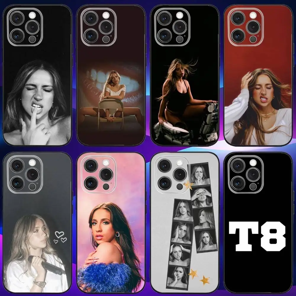 

Singer T-Tate McRae Phone Case For iPhone 16e,16,15,14,13,12,11,Pro,X,XS,Max,XR,Plus,Mini Soft Black Cover