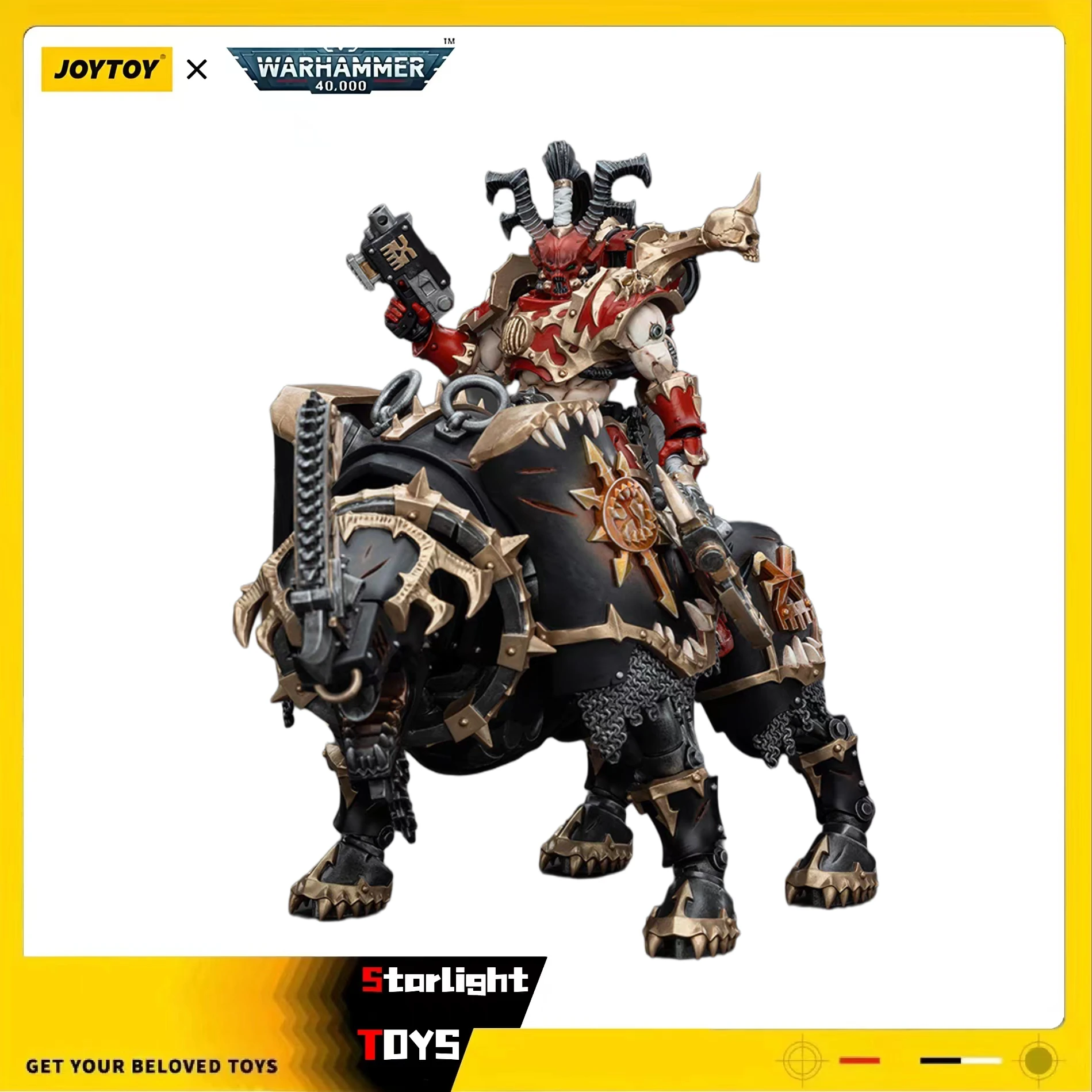 

JOYTOY 1/118 Action Figure Warhammer 40K World Eaters Lord Invocatus Toys Model Collection Gifts