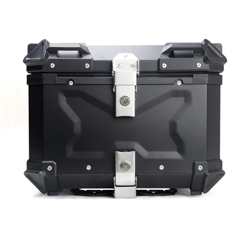 55L/65LMotorcycle Rear Trunk Aluminum Alloy Luggage Case Motorbike Tail Storage Box Waterproof & Shock Absorption Quick Release