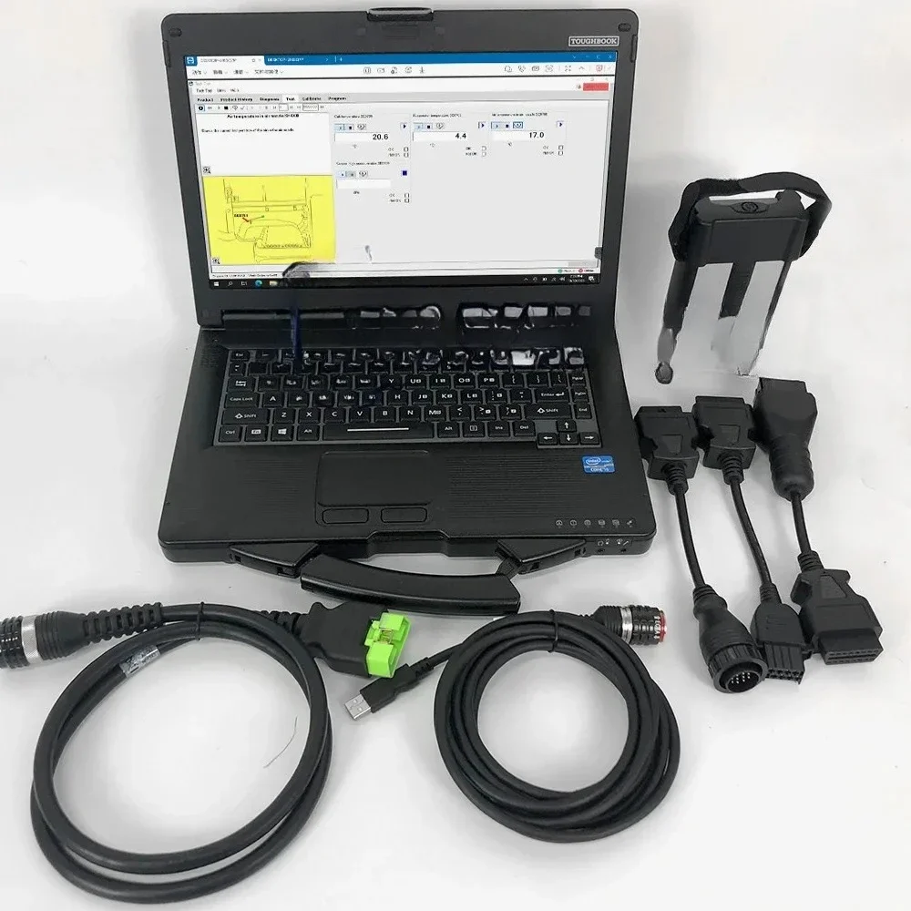 

Диагностический ноутбук Thoughbook CF53 для VOLVO VOCOM 88890400 88890300 TRUCK Excavator EURO6 Диагностический инструмент VOCOM II Vocom2