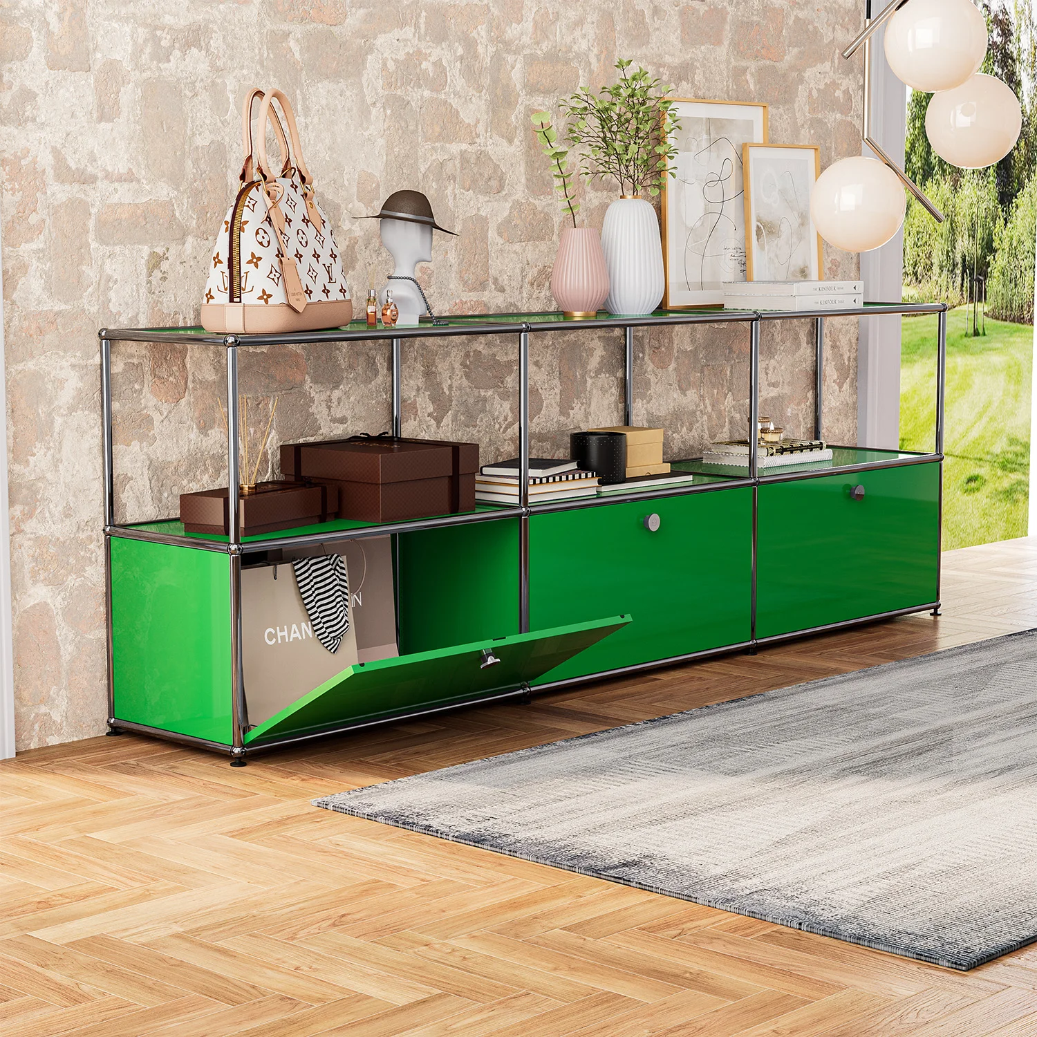 Armario de almacenamiento con 2/3/6 Haller, aparador de estante de almacenamiento, de tamaño personalizado mesita de noche, muebles modulares de acero inoxidable, uso doméstico