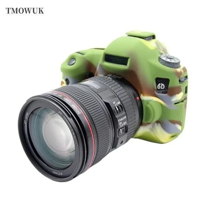 Funda protectora de silicona de cobertura total, cubierta protectora integral para Canon 5D2 5D3 5D4 6D2 7D2 77D 600D 700D DSLR