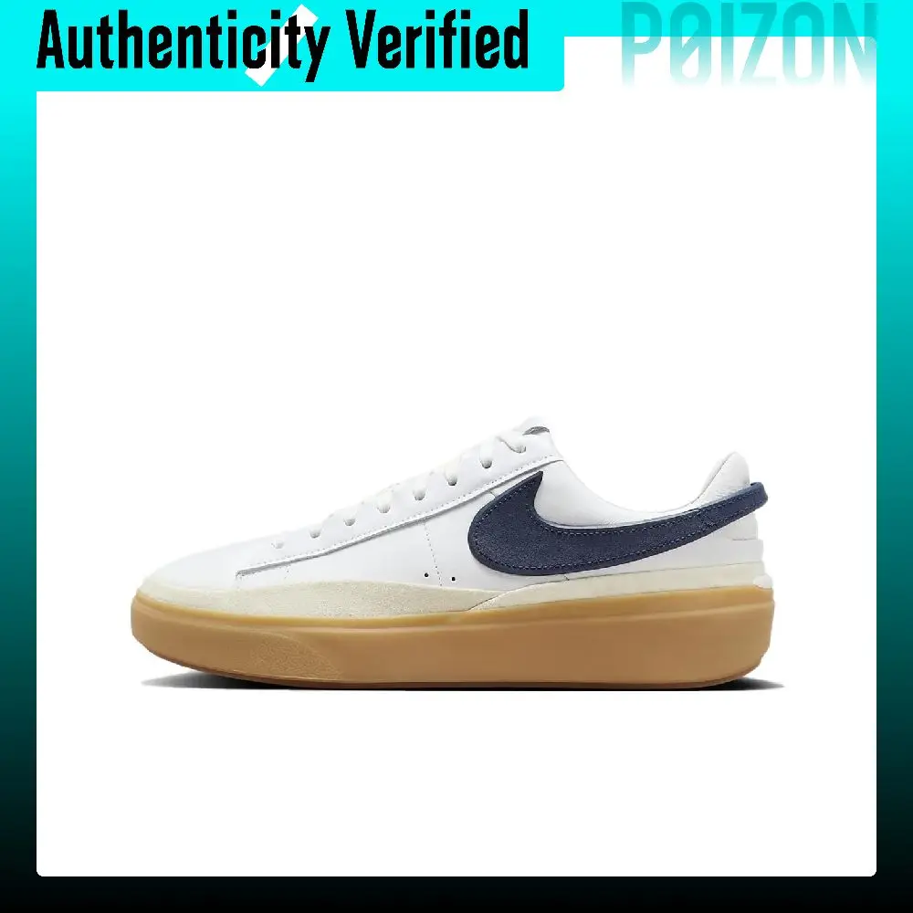 Nike Blazer Skate Shoes Men's Low-top Color/Mountain White/Rubber Yellow/Dark Navy Blue HF3119-102