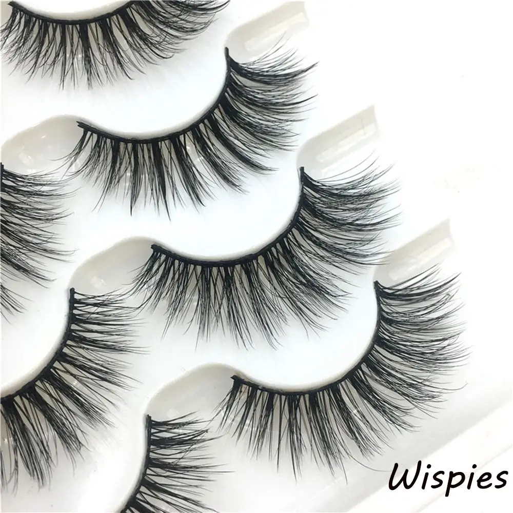 Woman's Fashion Fluffy Multilayers  Multi-styles Natural Long 3D Faux Mink Hair False Eyelashes Eye Lash Extension Criss-cross