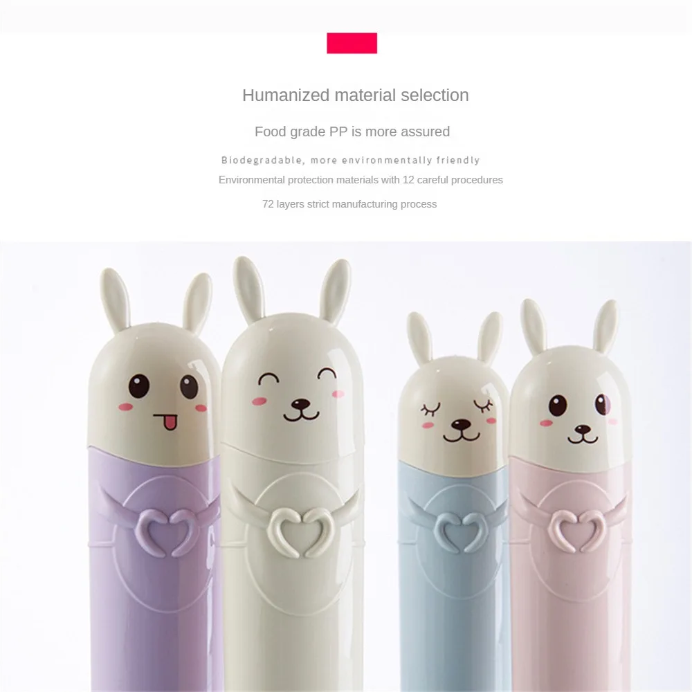 1~5PCS Nordic Cute Rabbit Portable Tooth Brush Container Travel Organizer Toothbrush Toothpaste Holder Storage Box