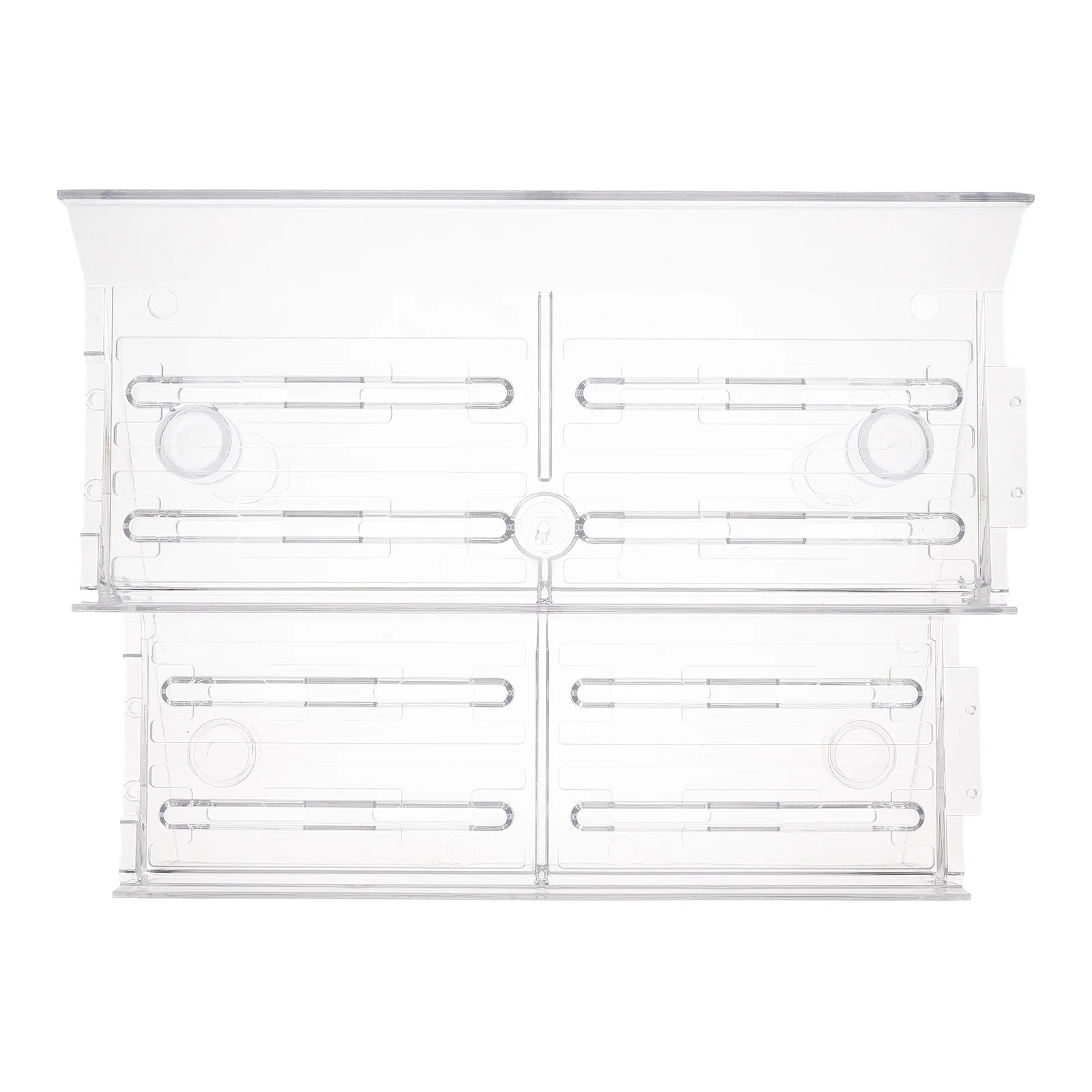 

Transparent Plastic 2 Tier Display Stand for Fruits Vegetables Supermarket Cold Cabinets Clear Design Fresh Produce