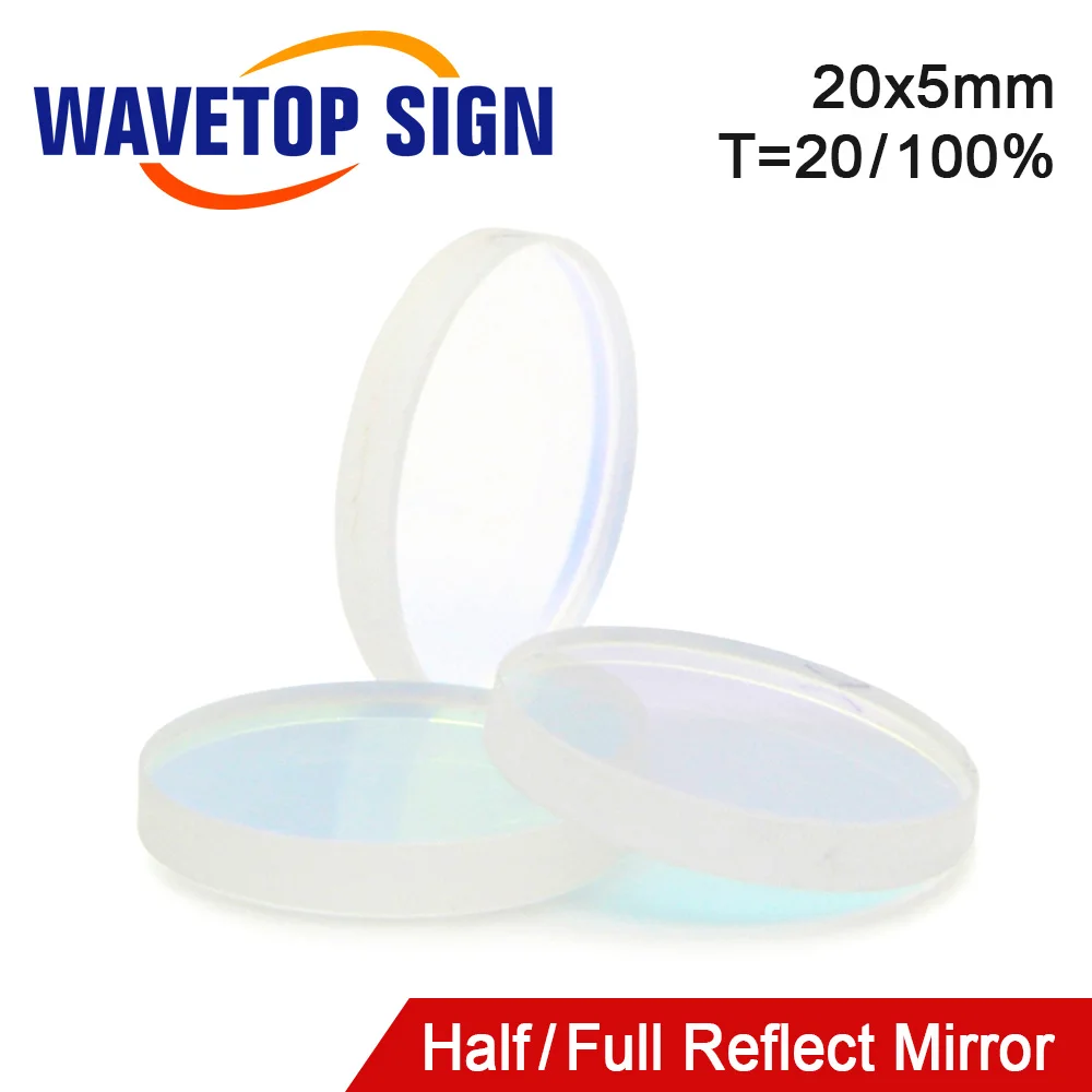 WaveTopSign 1064nm Full Half Reflect Mirror 20x5mm T=20% T=100% Ronar-Smith for YAG Laser Marking Machine