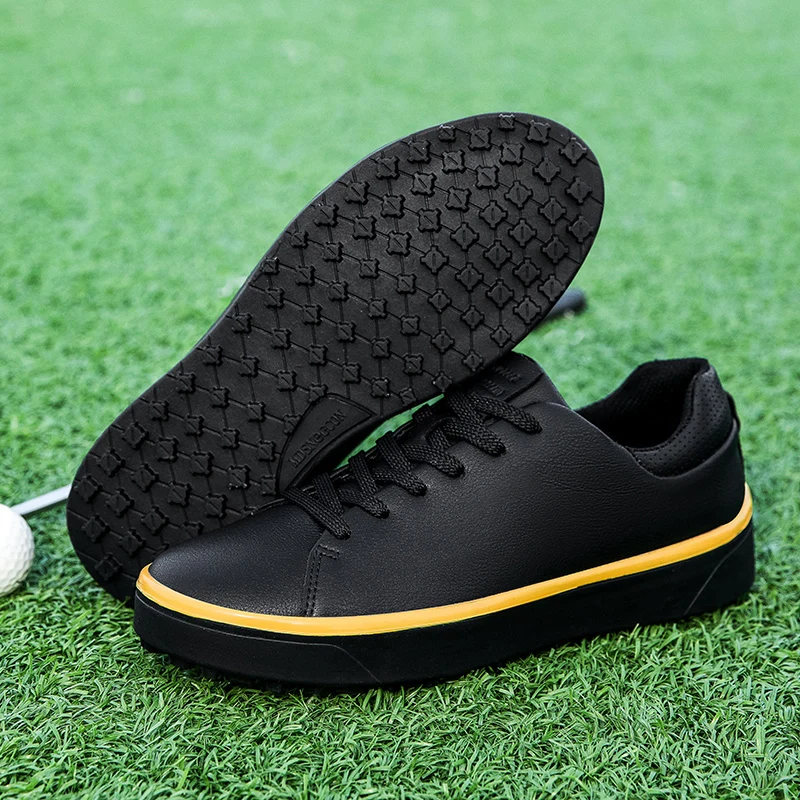 

Golf Shoes Men‘s Waterproof Breathable Golf Sneakers Women Golf Spikeless Sneakers Outdoor Business Sports Leather Golf Footwear