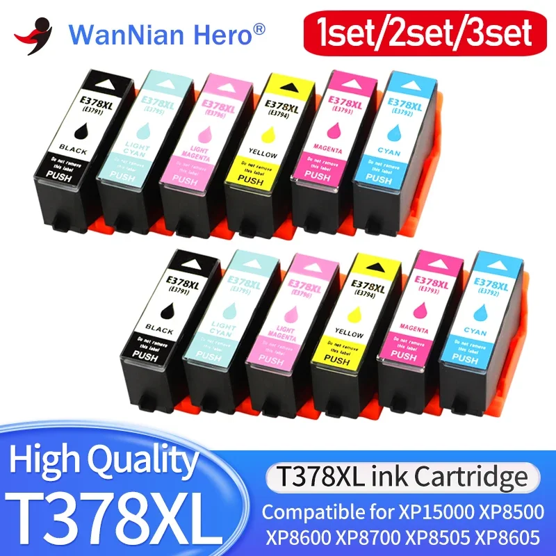 

Europe1-3set T378XL T478XL T378 T478 Ink Cartridge Compatible For Epson XP-15000 XP-8500 XP8600 XP-8700 XP-8505 XP-8605 Printer