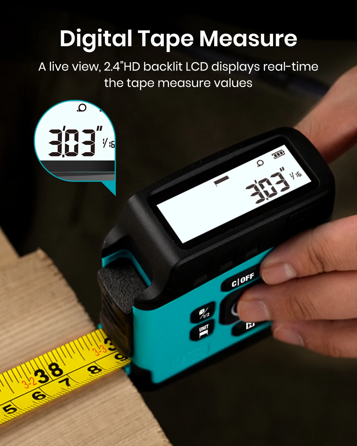 Mileseey DT20 Laser Distance Meter Portable Bluetooth Rangefinder Tape,Rechargeable Digital Display Measure Tool for Home Design