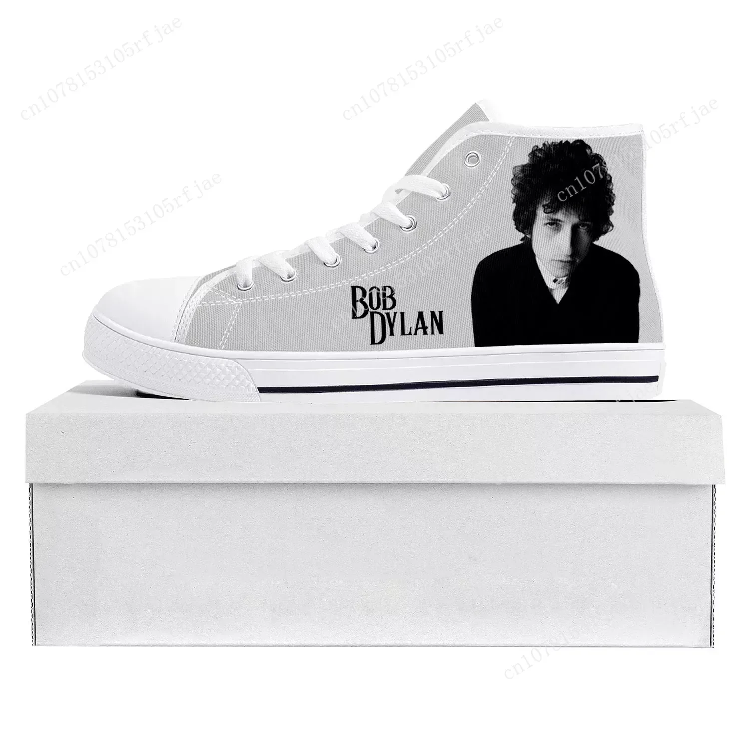 

Bob Dylan Rock Singer Songwriter Art High Top High Quality Sneakers Mens Womens Teenager Canvas Sneaker Couple Shoe Custom Shoe