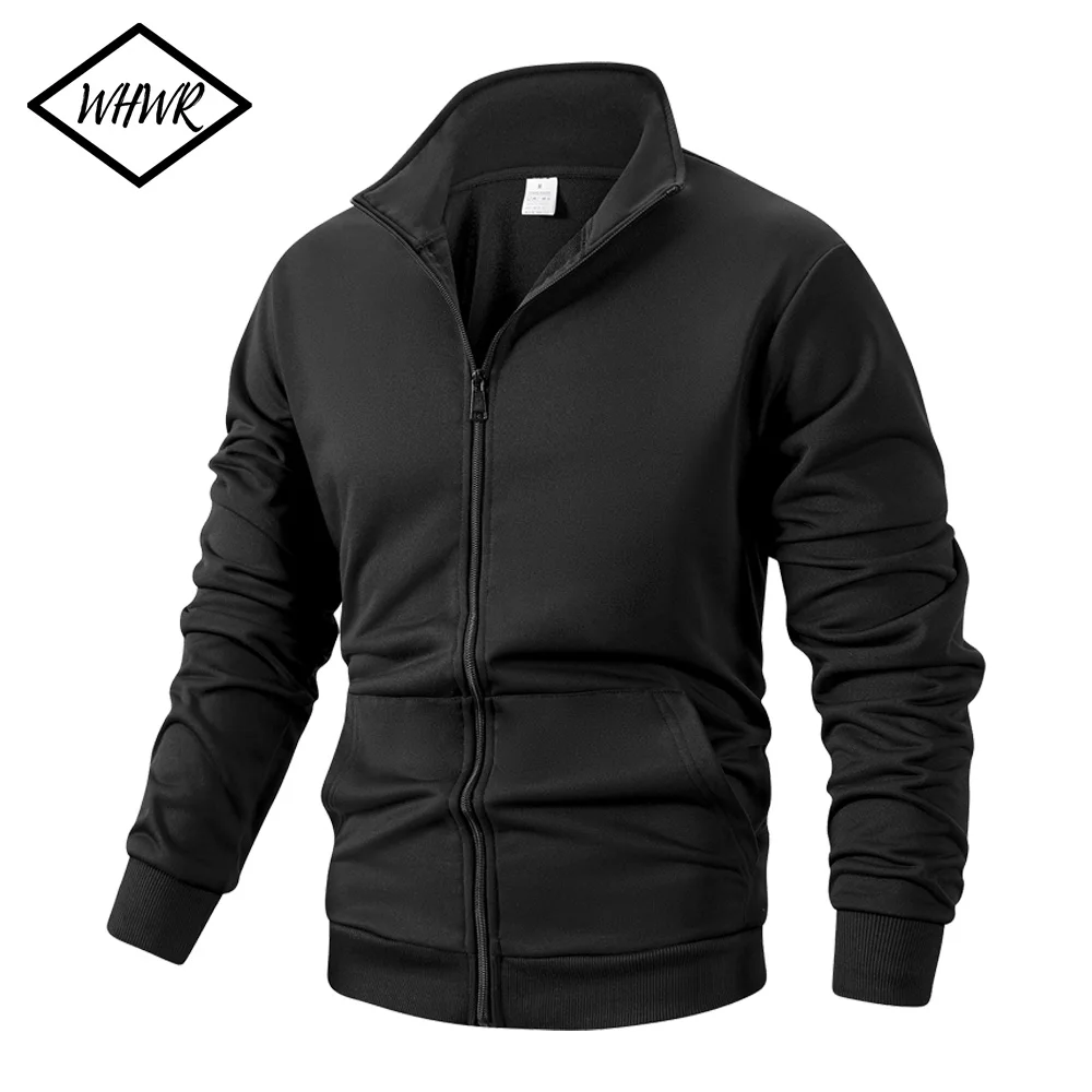 

Men's Casual Sports Zipper Stand Collar Jacket Men's Solid Color Cardigan Jacket Outdoor Sports Coat Windbreaker Jacket for Men