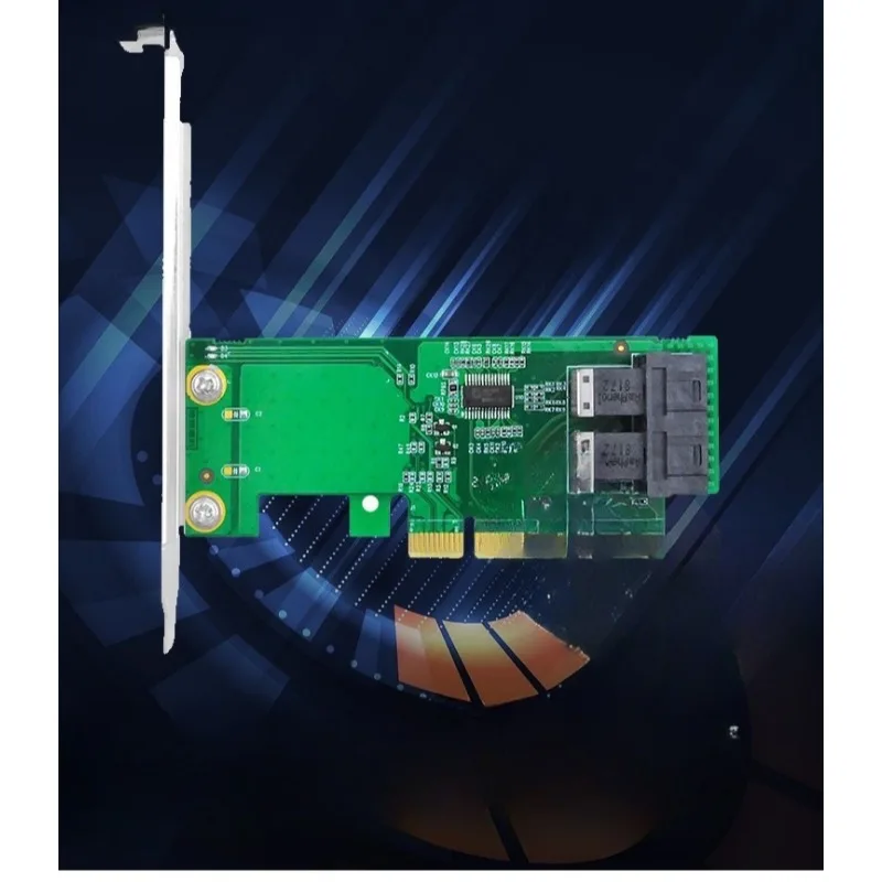 أجزاء لبطاقة محول Linkreal U.2 PCIe3.0X8 إلى 2 منفذ NVMe بطاقة توسيع القرص الصلب