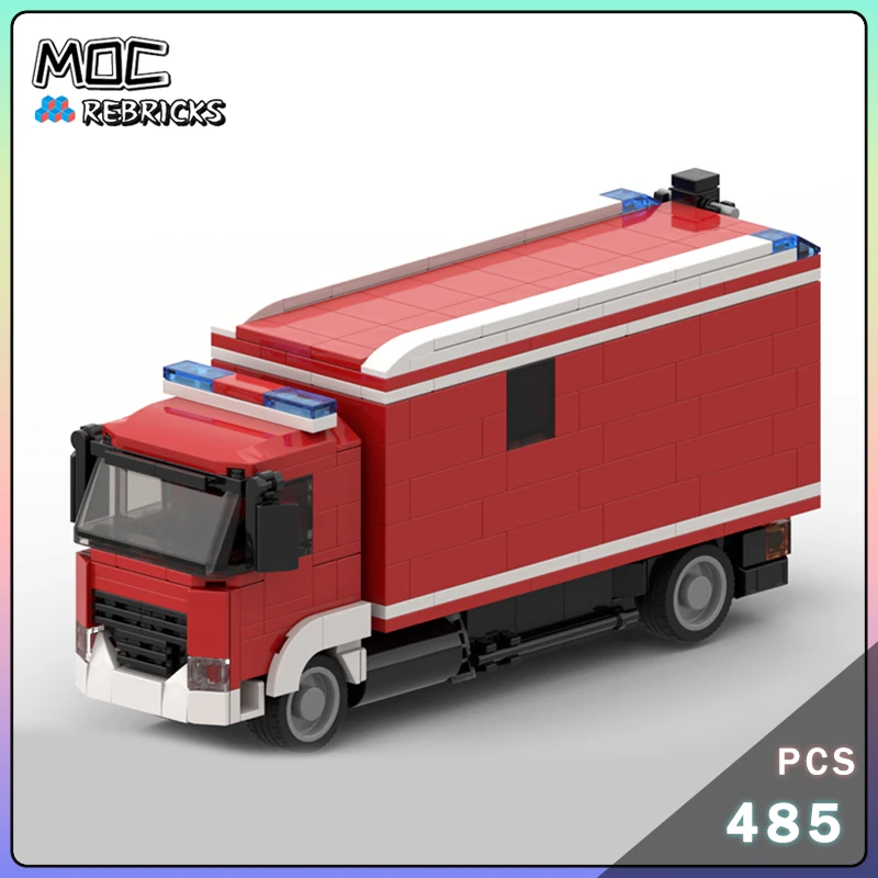 MOC ELW1 GW-Atemschutz camion pompier spécialiste unité de sauvetage blocs de construction bricolage modèle assemblage briques garçon jouet cadeaux de noël