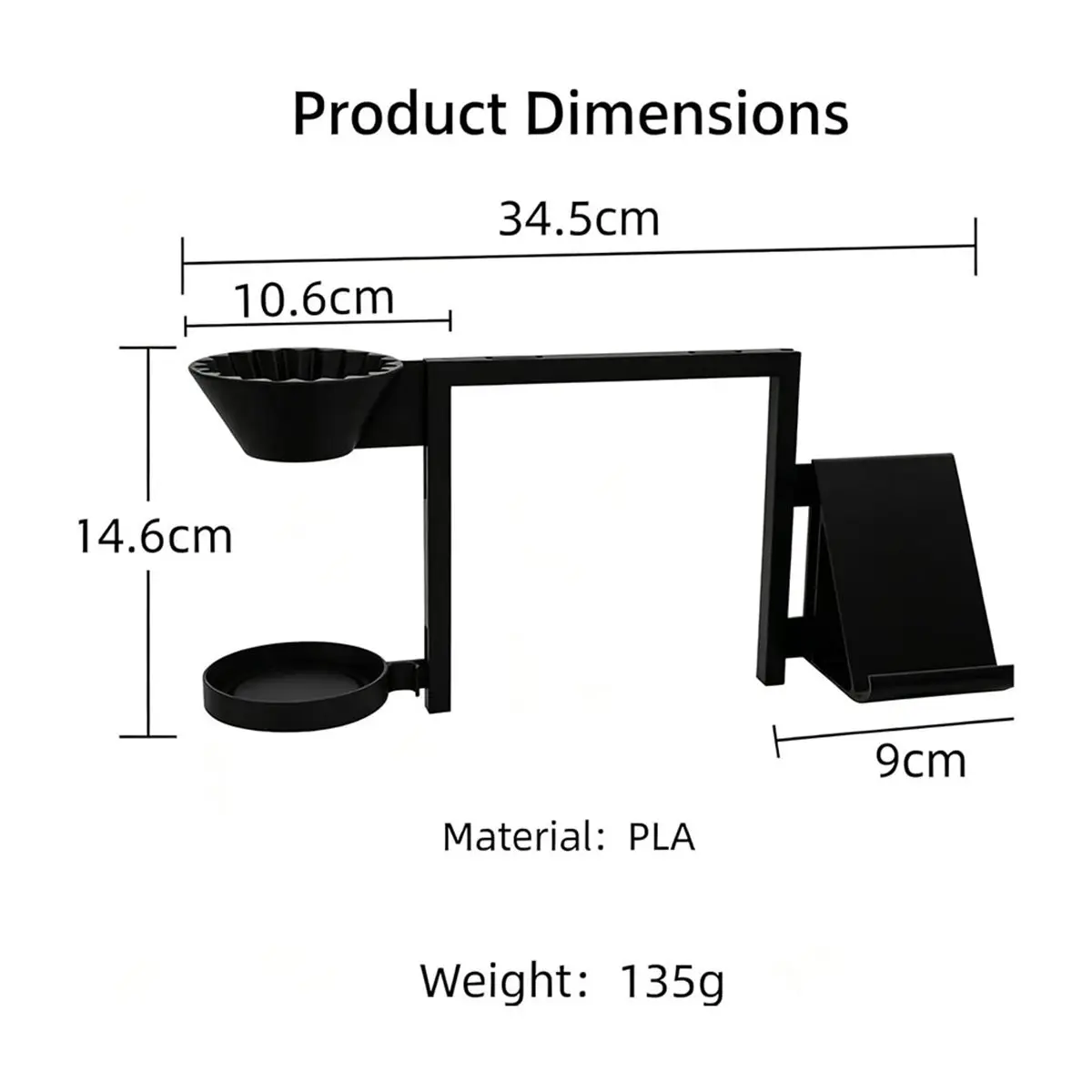 LUCK Organizer for XBloom Studio,Accessory Storage Stand with Paper Filter Rack and Phone Holder,Coffee Station