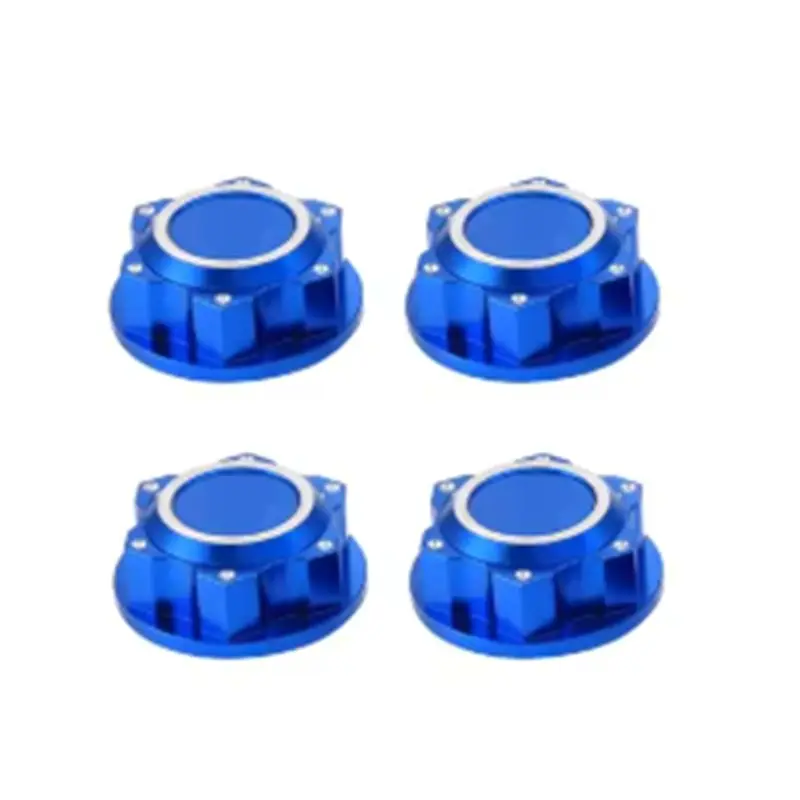 

ABHX-4Pcs Aluminum For Arrma 1/5 Kraton 8S Outcast 8S RC Car 24Mm Hex Wheel Nuts Wheel Hub Cover Dustproof Anti-Skid