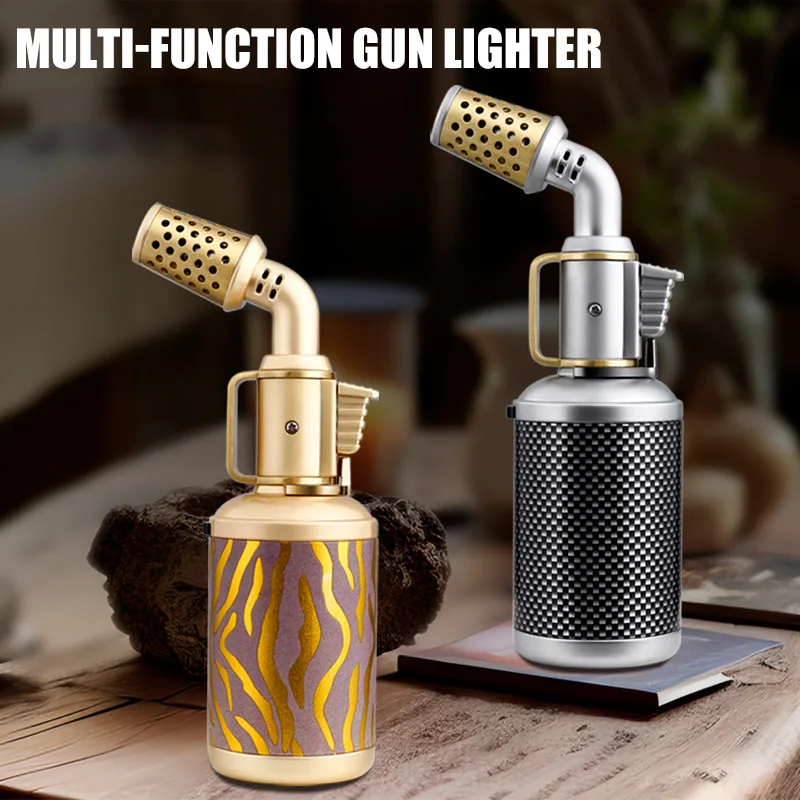 

JOBON Multifunction Blue Flame Lighters Safety Locking Adjustable Flame Alloy Body Cigar Lighting