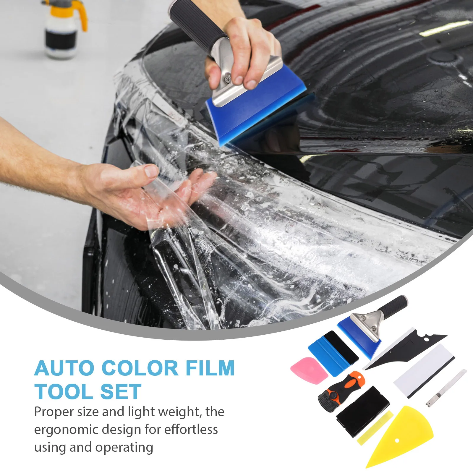 

10Pcs Car Vinyl Wrap Tools Window Tint Kit Professional Film Application Tool Set for Car Window Stickers Smooth Installation
