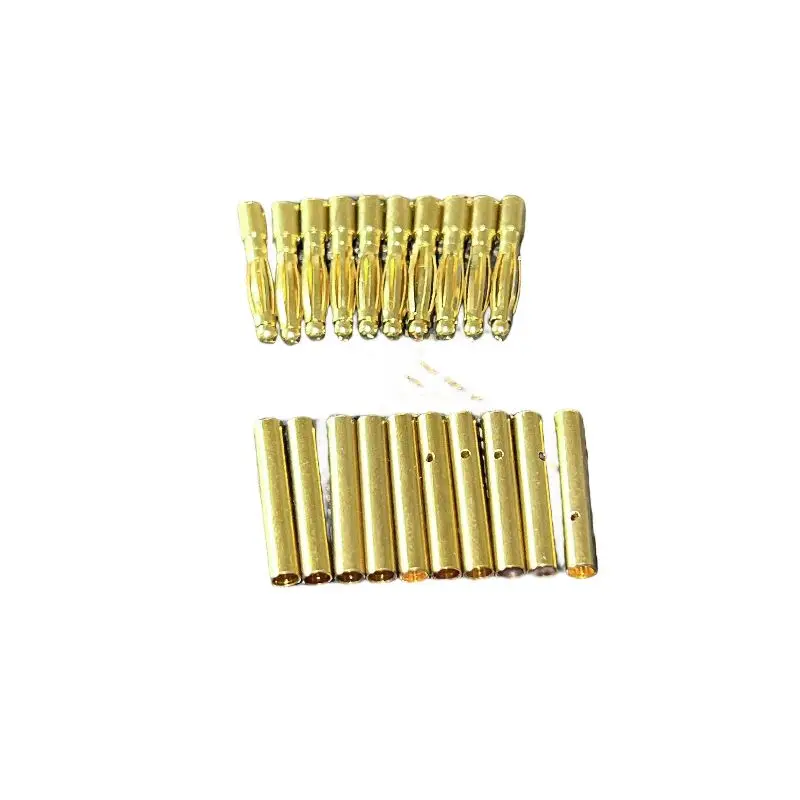 5/10Pairs Gold Plated 2/3/4/5/5.5/6.0/6.5/8.0mm Banana Plug Bullet Low Profile Male Female Connector for RC Lipo Batteries