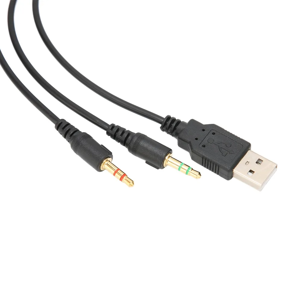 Plug and Play 2m Headphone Audio Cable USB with Lighting 3.5mm Audio Jack Cord Gaming Headset Cable for SteelSeries Arctis Home