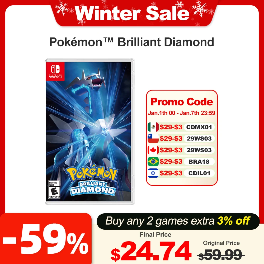 Pokemon Brilliant Diamond Nintendo Switch Games Pokemon Series Game 100% Official Physical Game Card Support 3 Modes For Switch