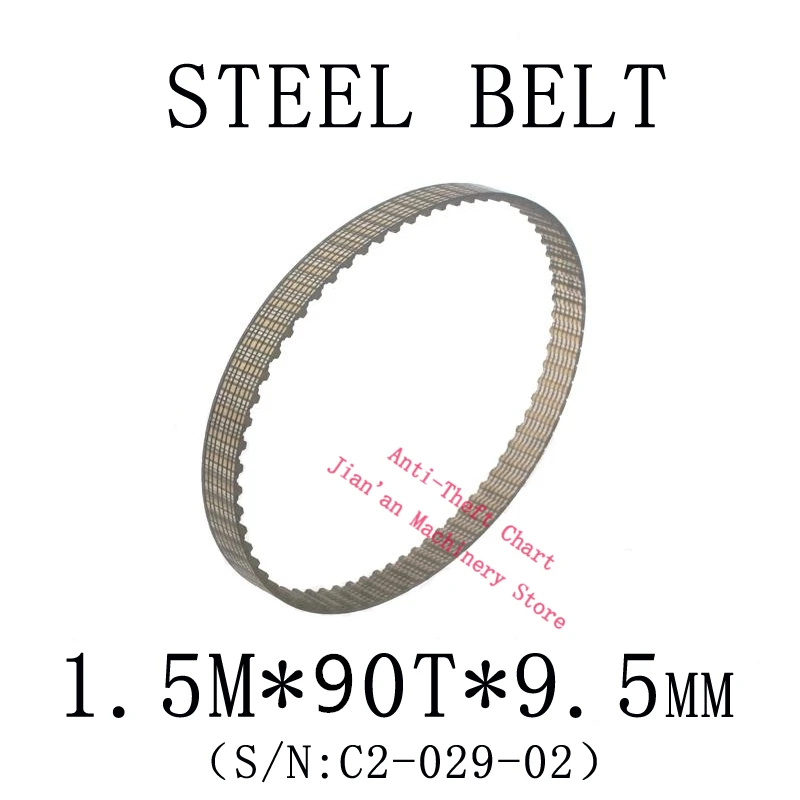 

Timing belt 1.5Mx87T 1.5M*70T*9.5mm 1.5Mx90Tx9.5mm Industrial belt width for cj0618 Mini Lathe machine west matt C2 C3 lathe