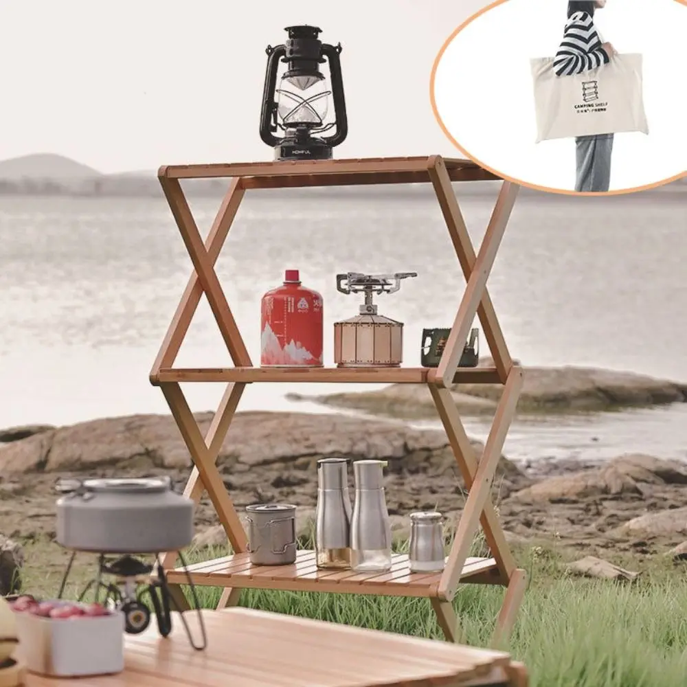 Canvas & Cotton Outdoor Camping Storage Bags Durable Carry Bags Shelf Organizing Function Camping Shelf Organizer Bags Picnic