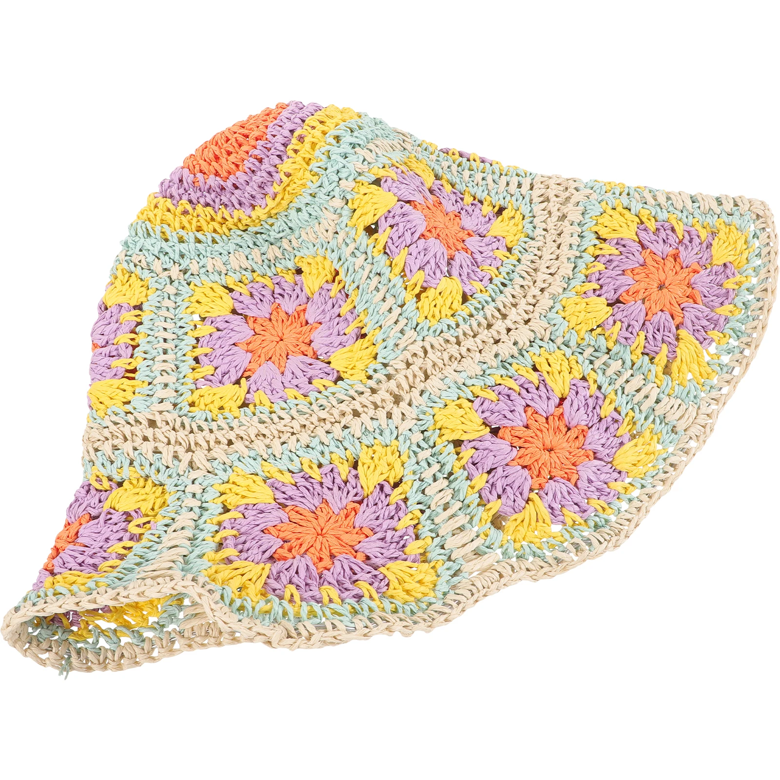 

Fashionable Fisherman Crochet Bucket Hat For Women Summer Sun Protection Beach Outdoor Woven Lightweight Foldable Travel Camping