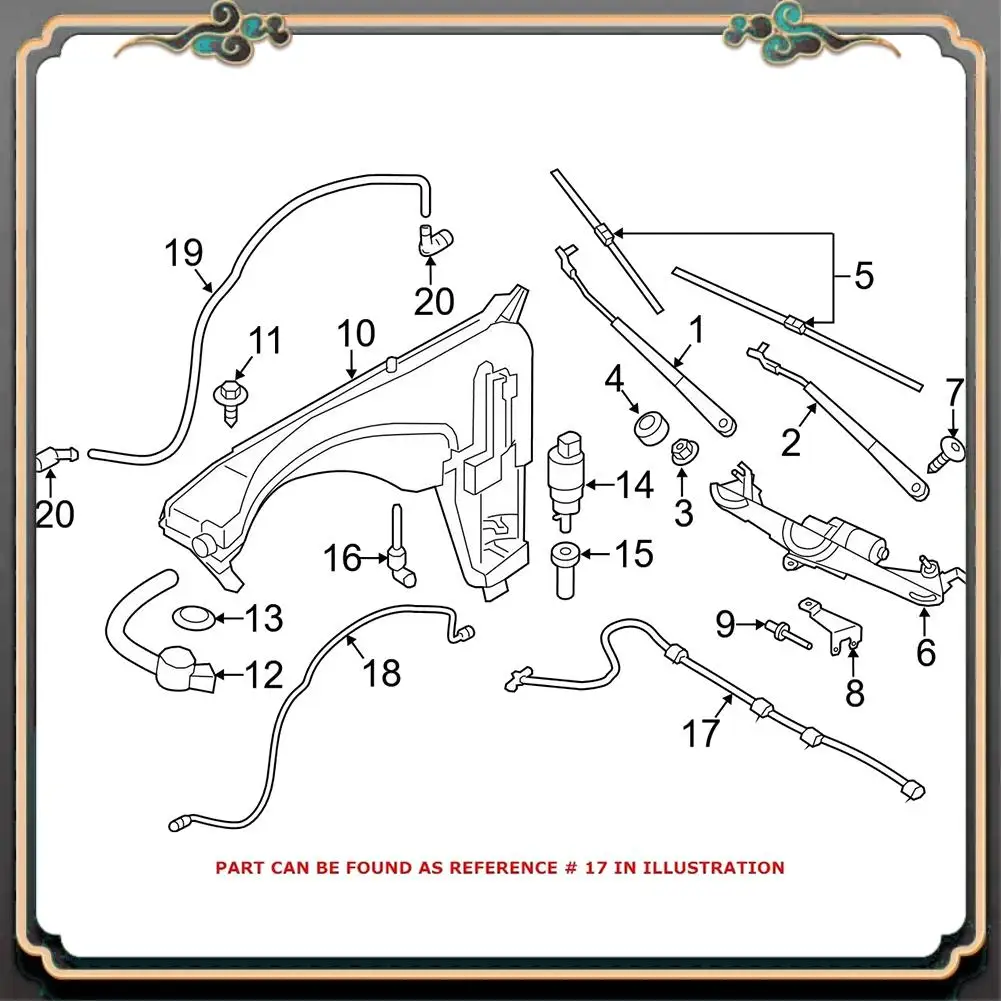 

M45K-New Windscreen Nozzle Chain Windshield Washer Sprayer Jet System 61667275171 61664849598 For -BMW X5 E70 2006-2013