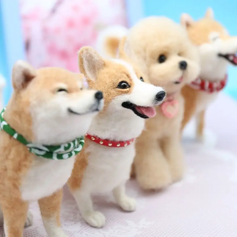 Dog Wool Felt Diy Doll Pendant Keychain Doll Doll Gift Accessories Material Pack Kawaii Handmade Craft Stitch Wool Felt Gift